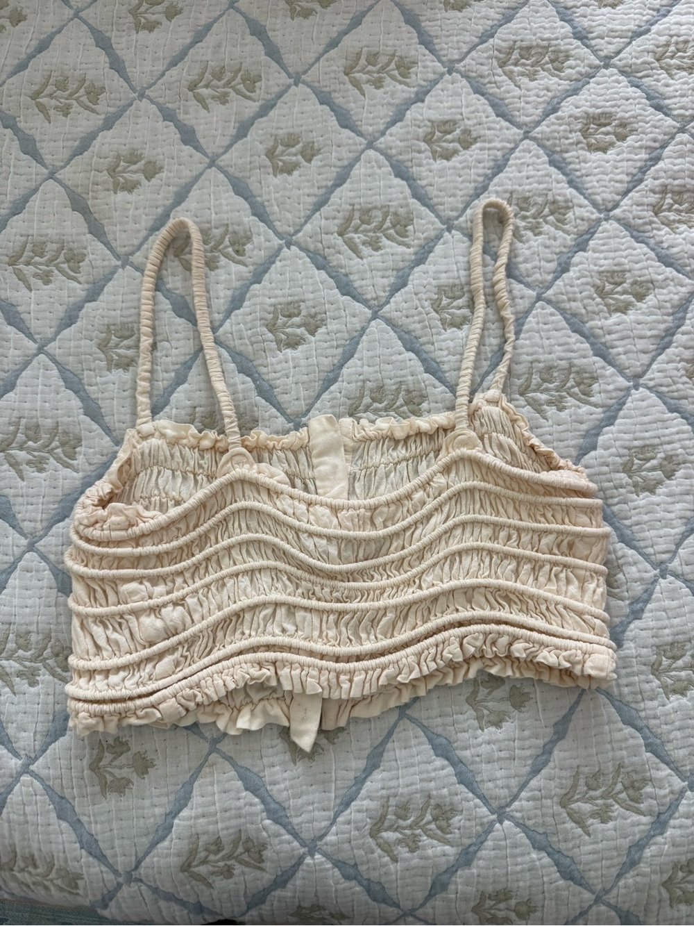Urban Outfitters Chelsea Linen Ruched Cami size SP - Picture 2 of 3